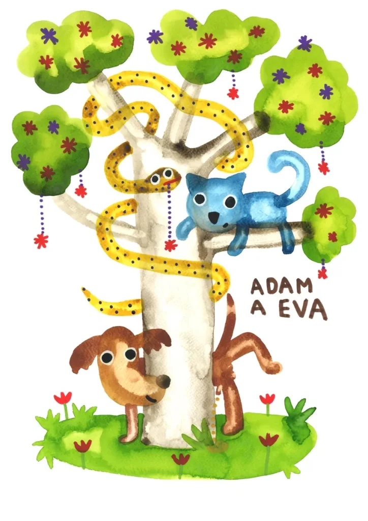 Kalendář 2027 – Slavné páry – Adam a Eva