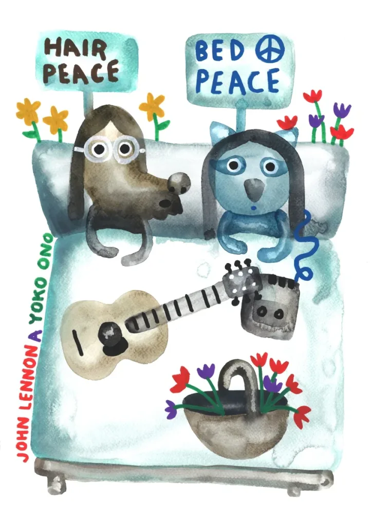 Kalendář 2027 – Slavné páry – John Lennon a Yoko Ono