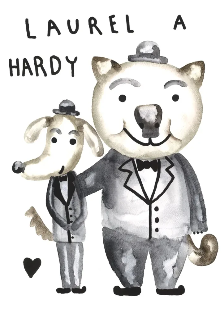Kalendář 2027 – Slavné páry – Laurel a Hardy